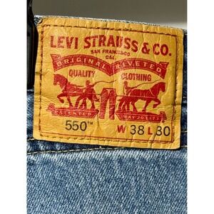 Levi's 550 Relaxed Fit Jeans Faded Wash Denim Pants‎ Classic Mens W38 L30